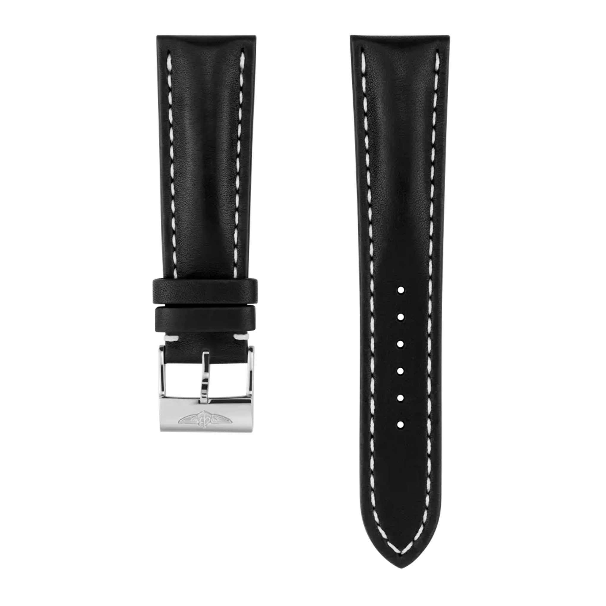 Black novo nappa calfskin leather strap - 441X - image 1