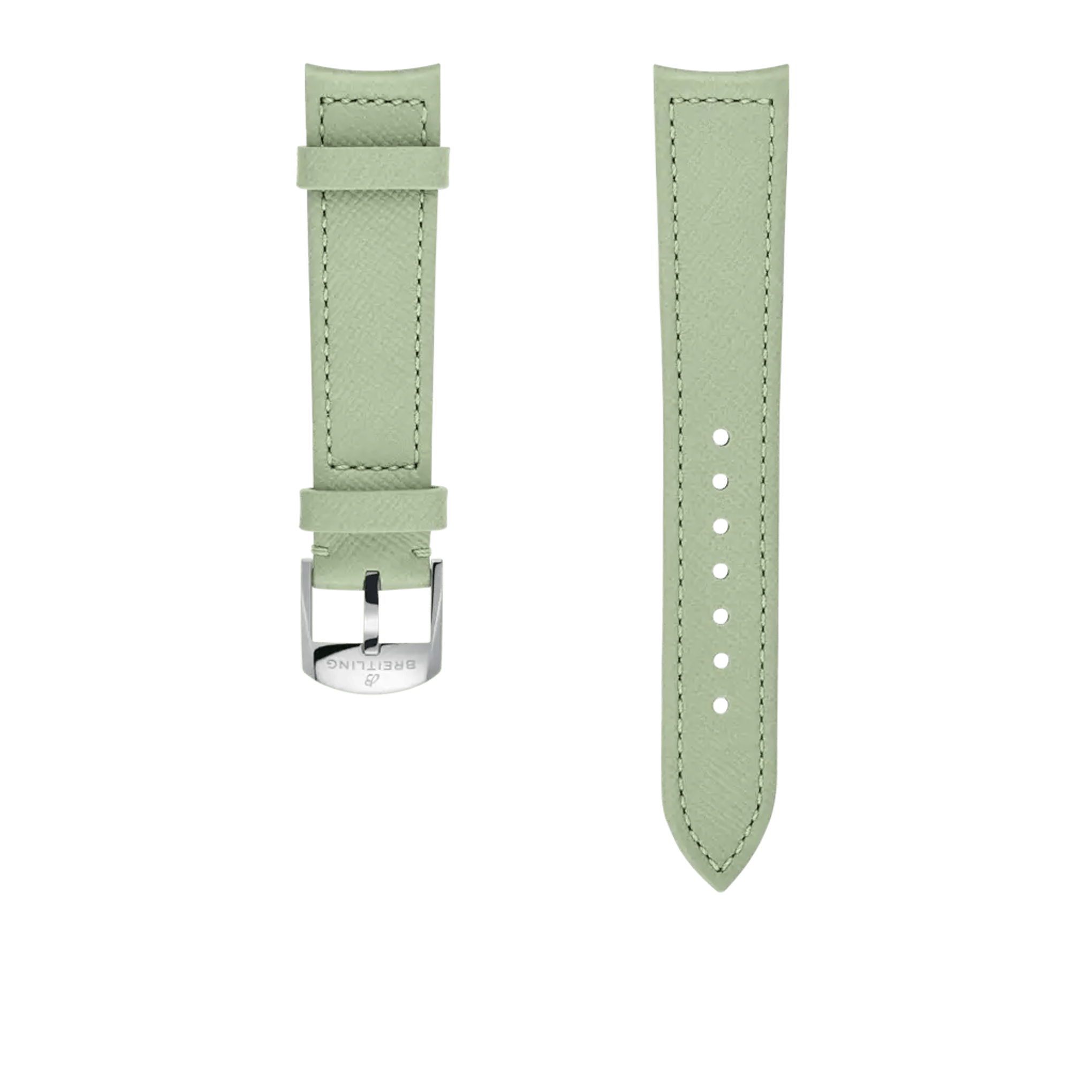 Mint green calfskin leather strap - 546X - image 1