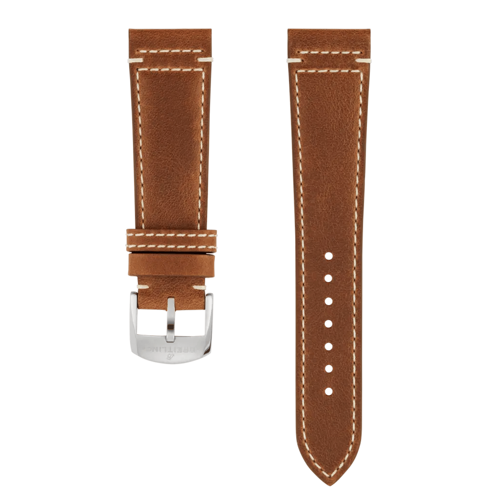 Brown drakkar calfskin leather strap - 557X - image 1