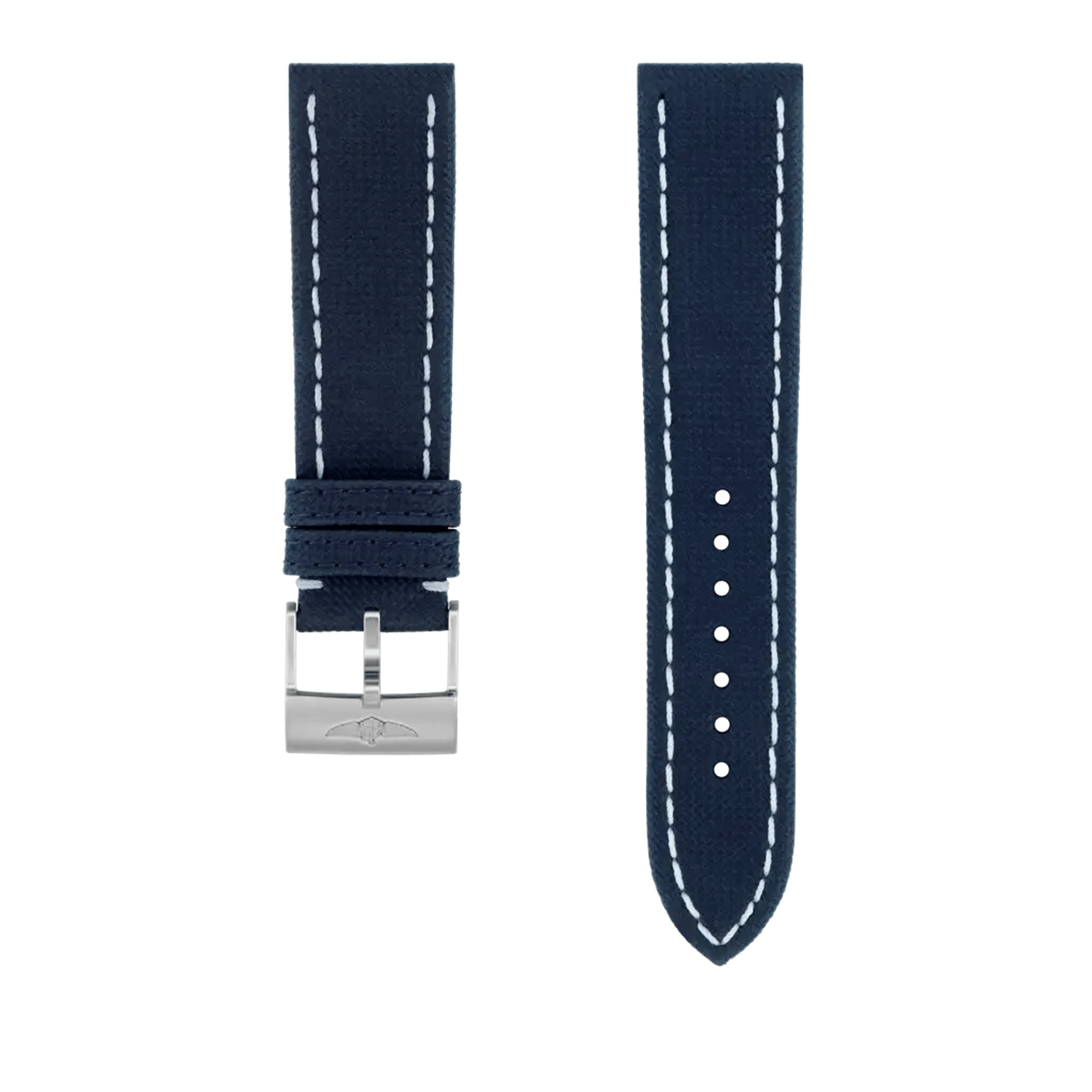 Blue military calfskin leather strap - 636X - image 1