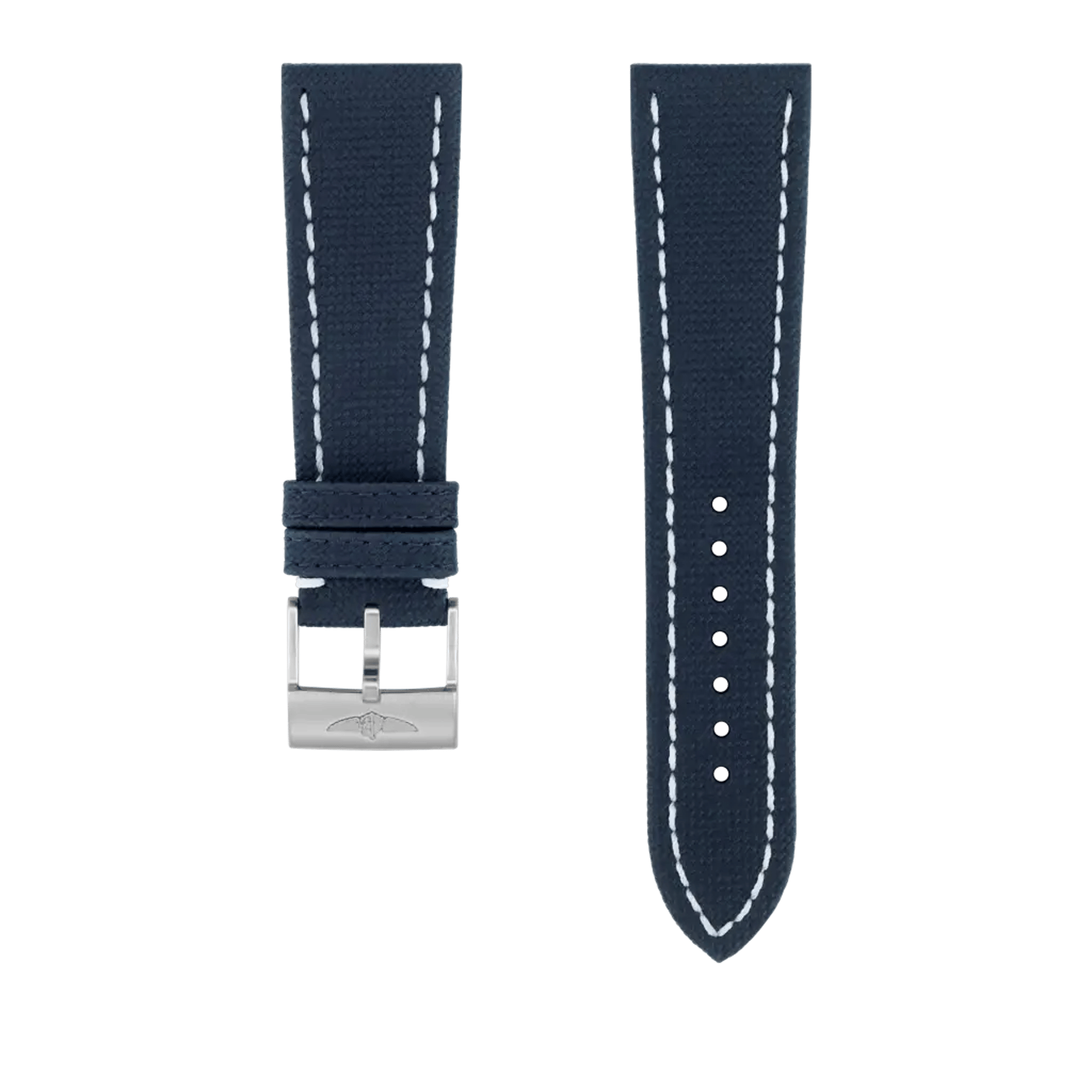 Blue military calfskin leather strap - 637X - image 1