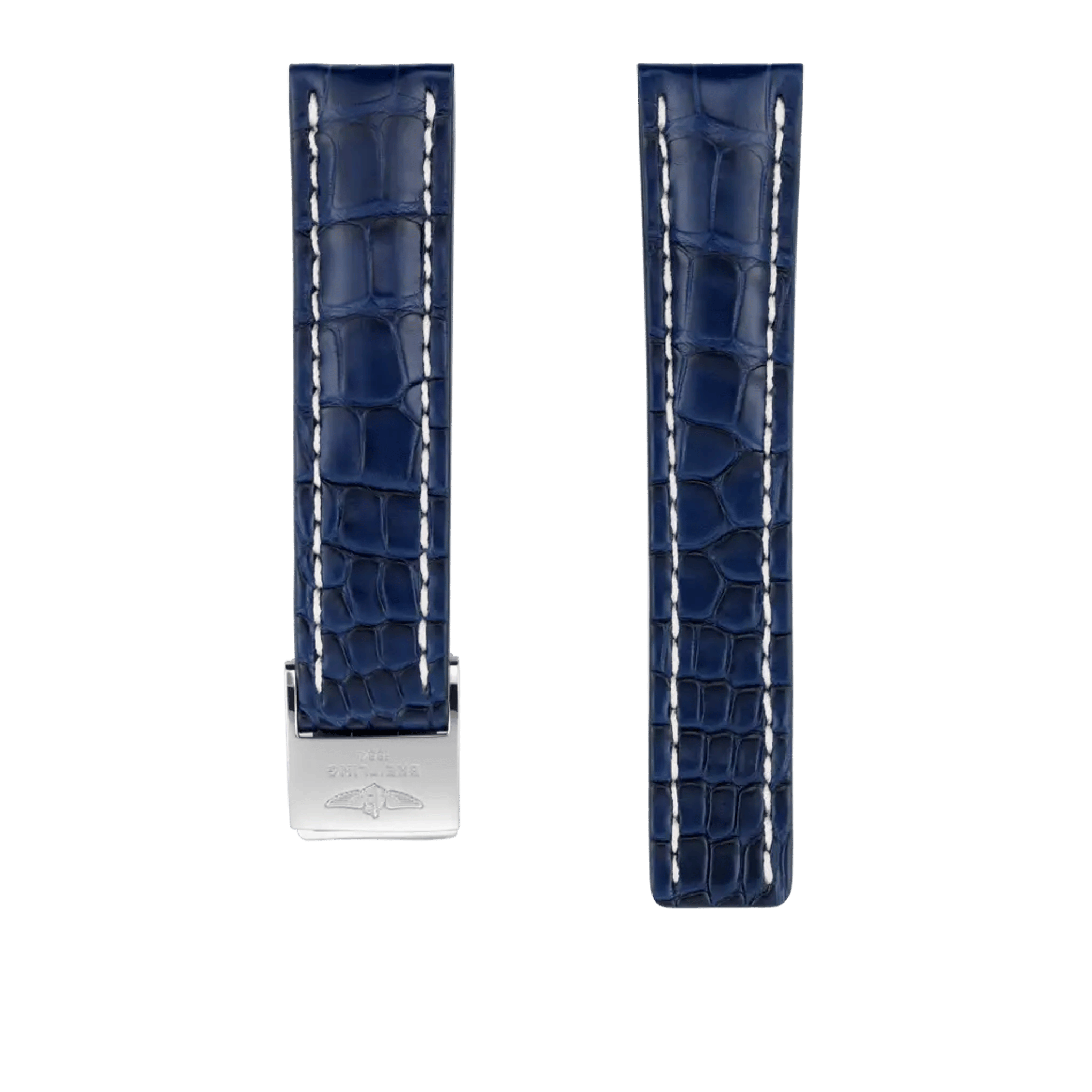 Blue alligator leather strap - 732P - image 1