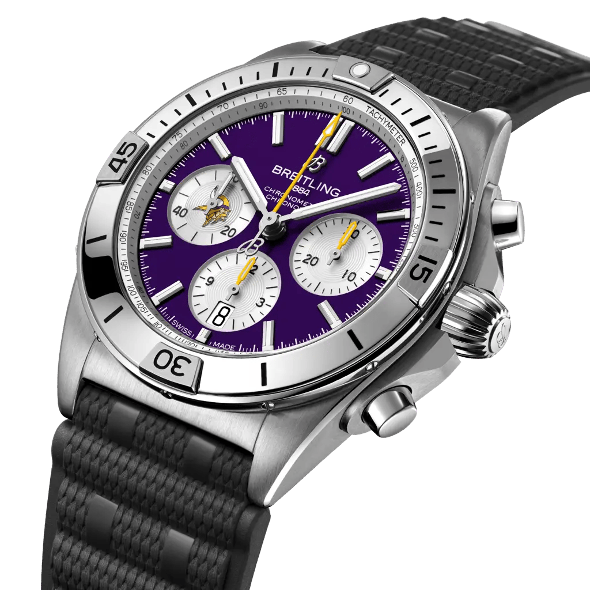 Chronomat B01 42 NFL Minnesota Vikings Edition - AB01342B1K4S1 - image 2