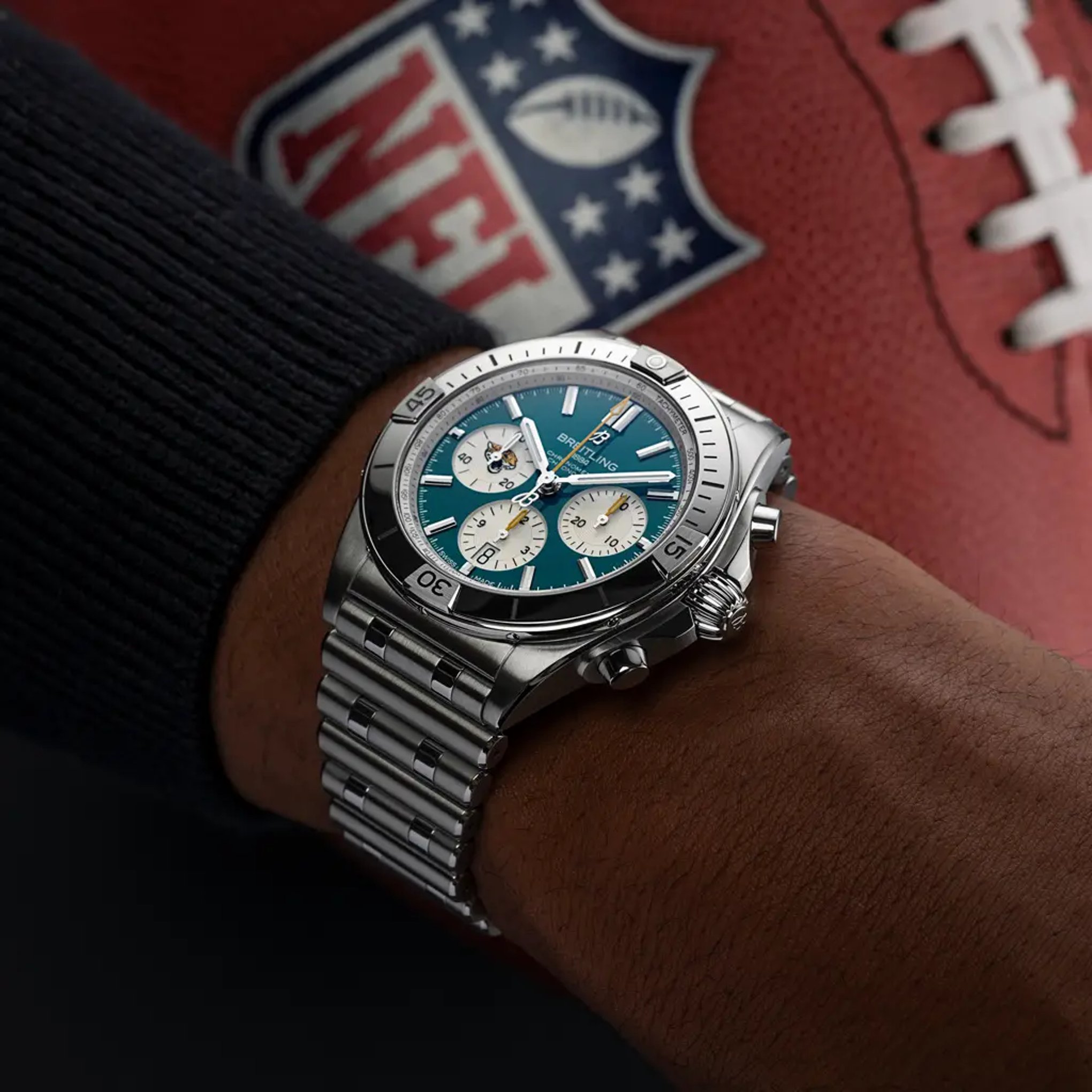 Chronomat B01 42 NFL Jacksonville Jaguars Edition - AB01342B1L3A1 - image 5