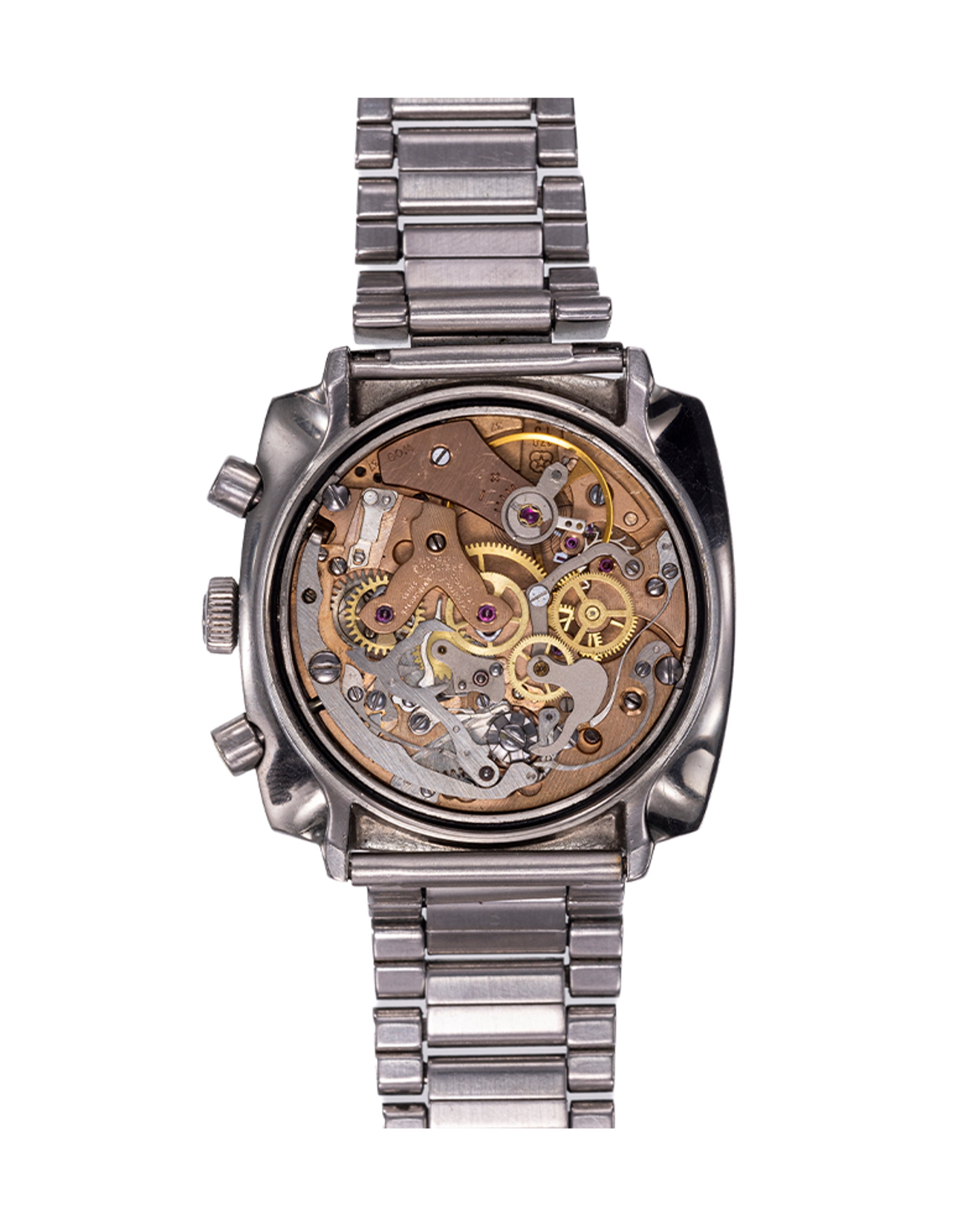 {generated} Breitling Top Time Square ref. 814 Venus 178 配黑色錶盤、醒目小錶盤與鋼錶鏈,呈現經典復古風格