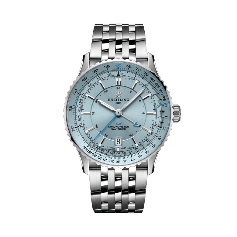 Navitimer Automatic GMT 41, reference A32310171C1A1. Link to product details.