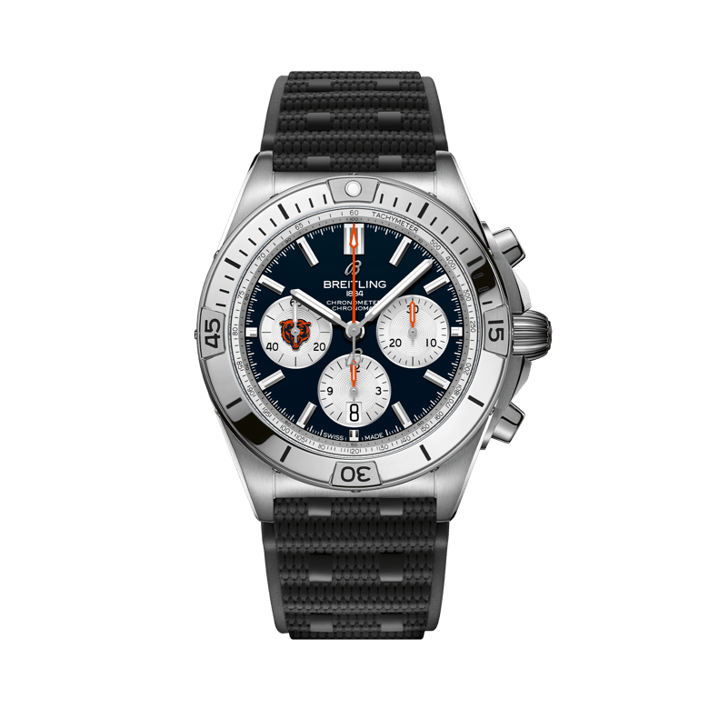 Chronomat B01 42 NFL Chicago Bears Edition, référence AB01342B1C5S1. Lien vers les détails du produit.