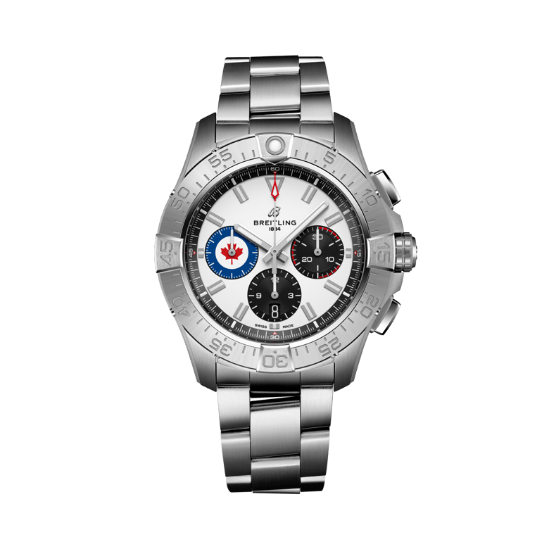 Avenger B01 Chronograph 44 Royal Canadian Air Force, reference AB01473A1A1A1. Link to product details.