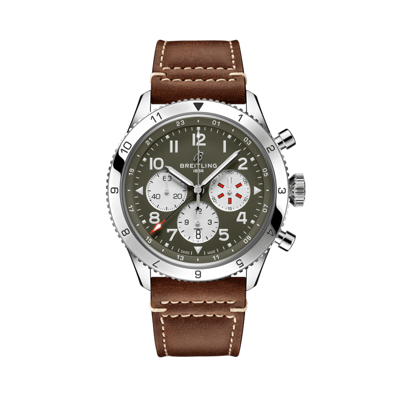 Super AVI B04 Chronograph GMT 46 Curtiss Warhawk, referencia AB04452A1L1X1. Enlace a detalles del producto.