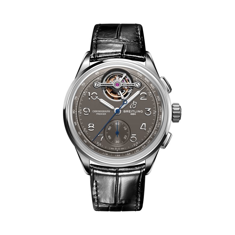 Premier B21 Chronograph Tourbillon 42 Gaston Breitling, referencia JB2120A61B1P1. Enlace a detalles del producto.