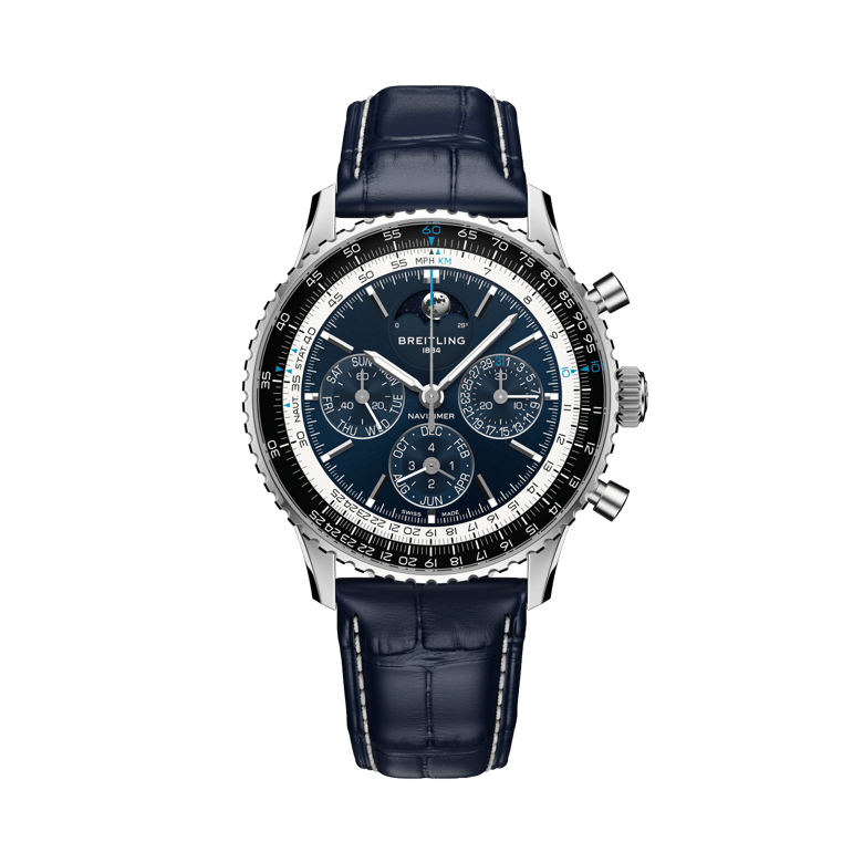 Navitimer B19 Chronograph 43 Perpetual Calendar, reference LB19211A1C1P1. Link to product details.