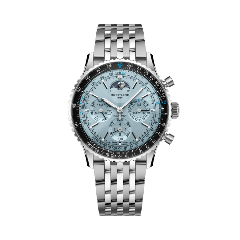 Navitimer B19 Chronograph 43 Perpetual Calendar, Referenz PB1920251C1A1. Link zu Produktdetails.