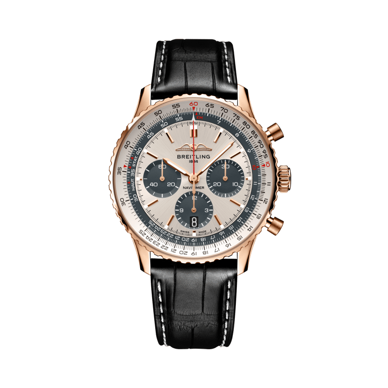 Navitimer B01 Chronograph 43航空計時腕錶星宇航空特別版，貨號 RB01386A1G1P1。 連結到產品詳細頁。