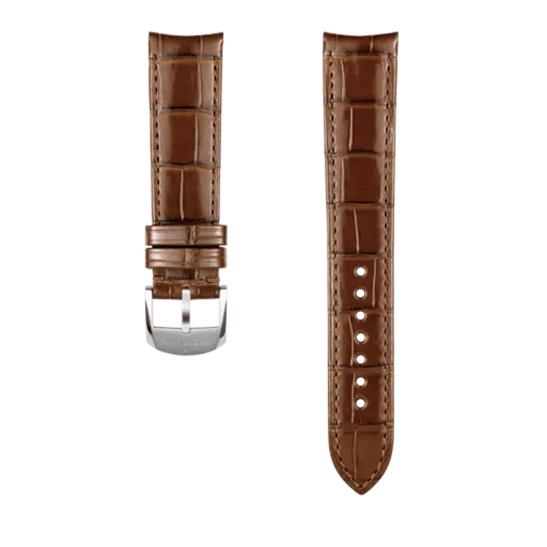 Gold brown alligator leather strap, reference 1054P. Link to product details.