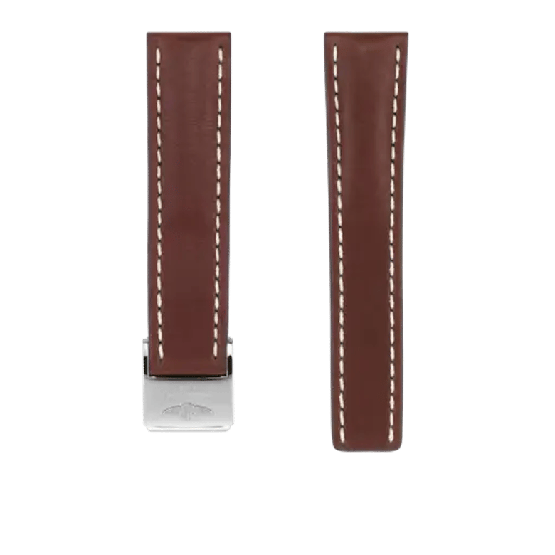 Brown novo nappa calfskin leather strap, reference 438X. Link to product details.