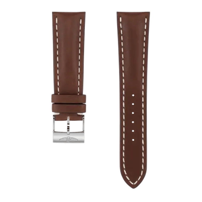 Brown novo nappa calfskin leather strap, reference 443X. Link to product details.