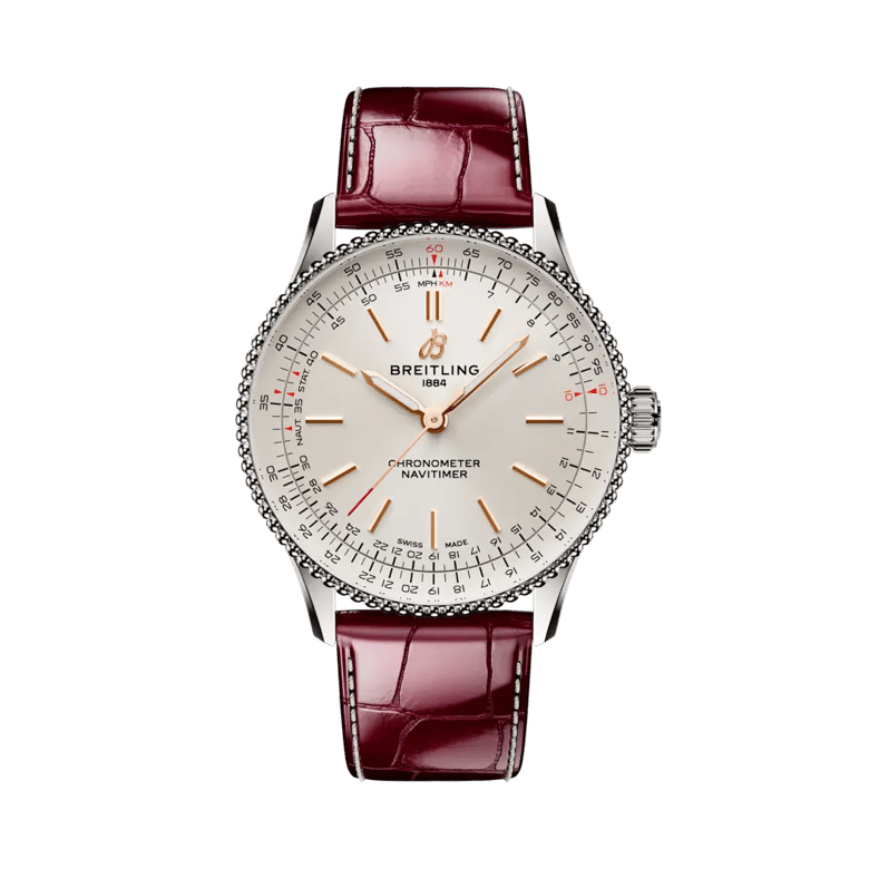 Navitimer Automatic 36, reference A17327211G1P1. Link to product details.