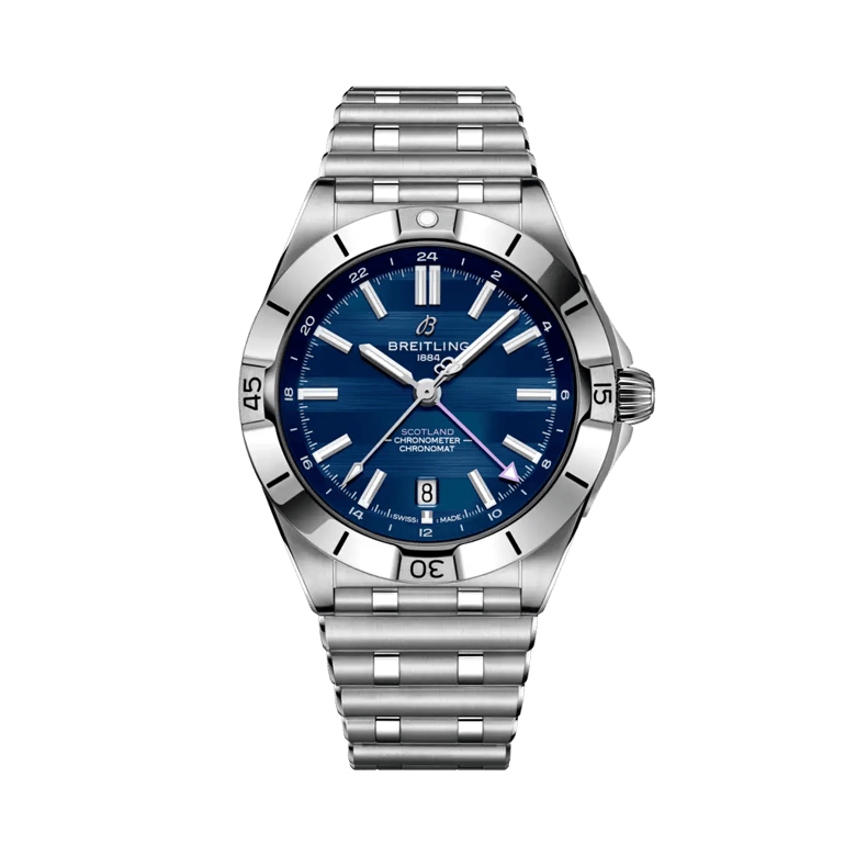 Chronomat Automatic GMT 40 Six Nations Scotland, reference A323986B1C1A1. Link to product details.