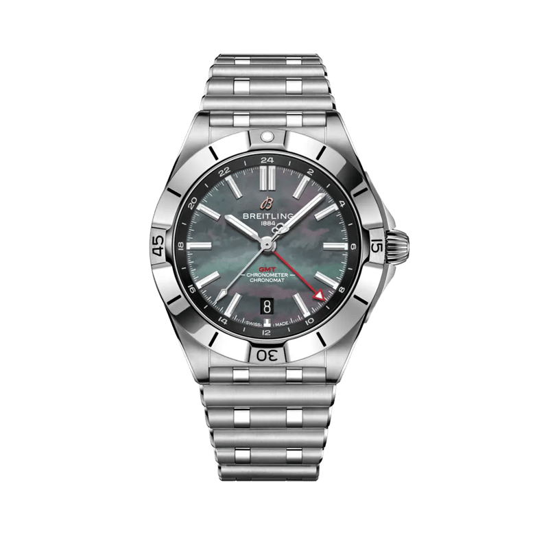 クロノマット オートマチック GMT 40 ジャパン リミテッド、リファレンス A32398A91G1A1。 商品詳細ページへのリンク。