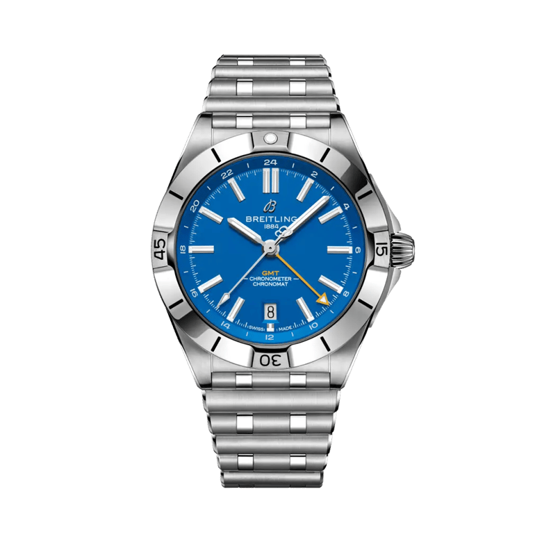 Chronomat Automatic GMT 40 NFL Los Angeles Chargers Edition, reference A32398C41C1A1. Link to product details.