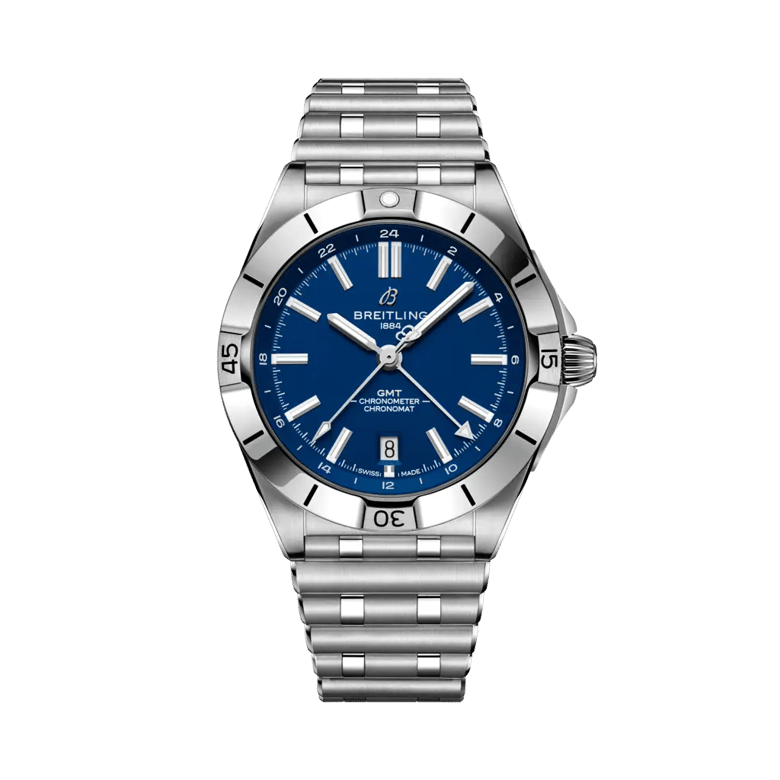 Chronomat Automatic GMT 40 NFL Indianapolis Colts Edition, reference A32398D51C1A1. Link to product details.