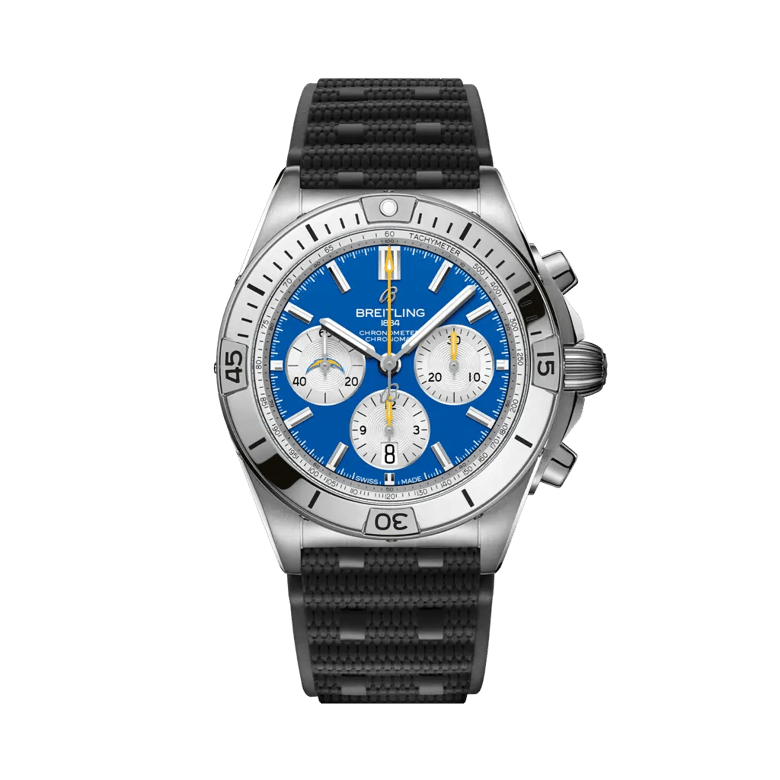 Chronomat B01 42 NFL Los Angeles Chargers Edition, reference AB01342B1C8S1. Link to product details.