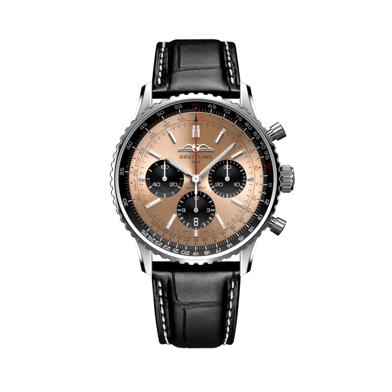Navitimer B01 Chronograph 43, reference AB0138241K1P1. Link to product details.