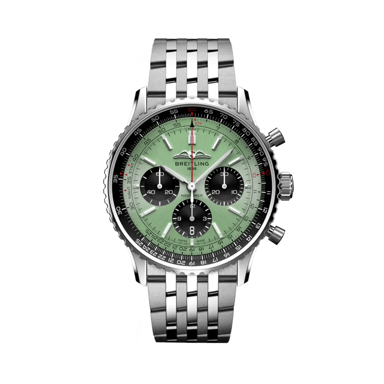 Navitimer B01 Chronograph 43, reference AB0138241L1A1. Link to product details.