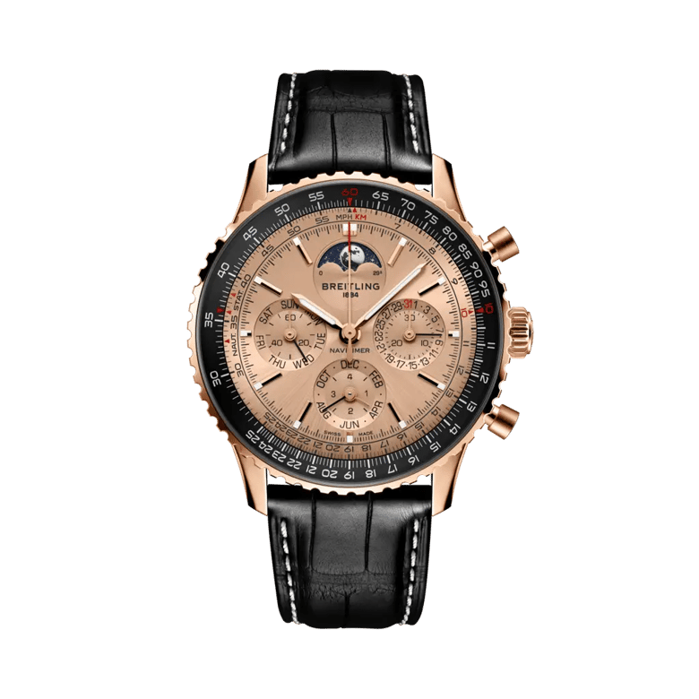 Navitimer B19 Chronograph 43 Perpetual Calendar 140th Anniversary, reference RB19101A1H1P1. Link to product details.