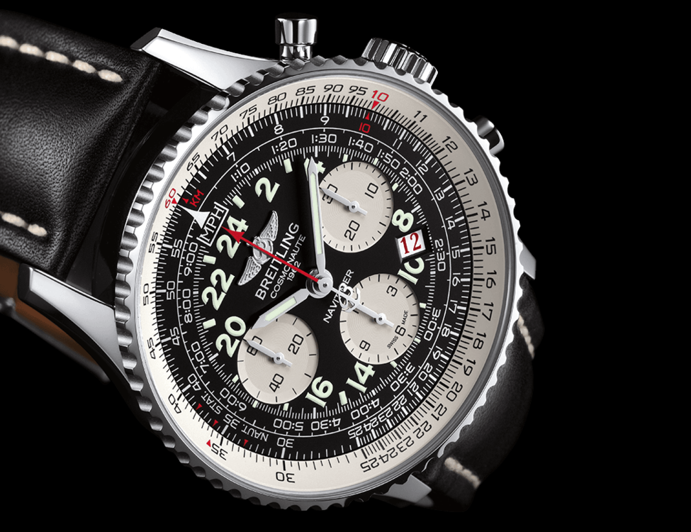 breitling Chronograph Bullhead Pupitre Reference 7101 1970s