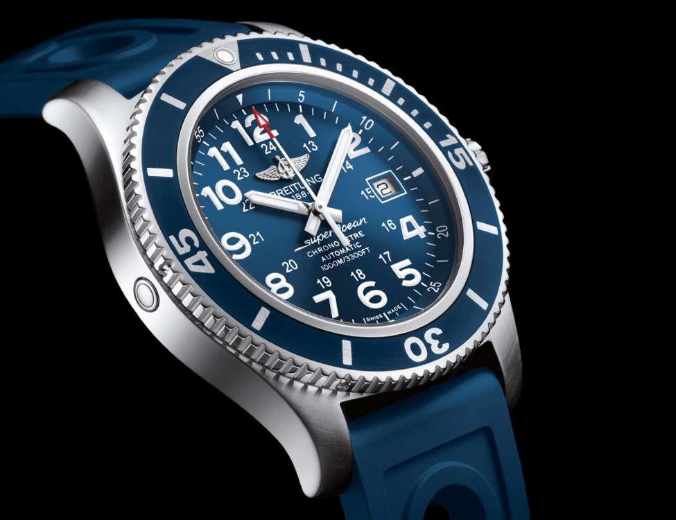 breitling Super Ocean Heritage Chronograph 46 A1332024. B908.152A, Rod Index, 2017, OK, Housing Steel, Belt: Steel