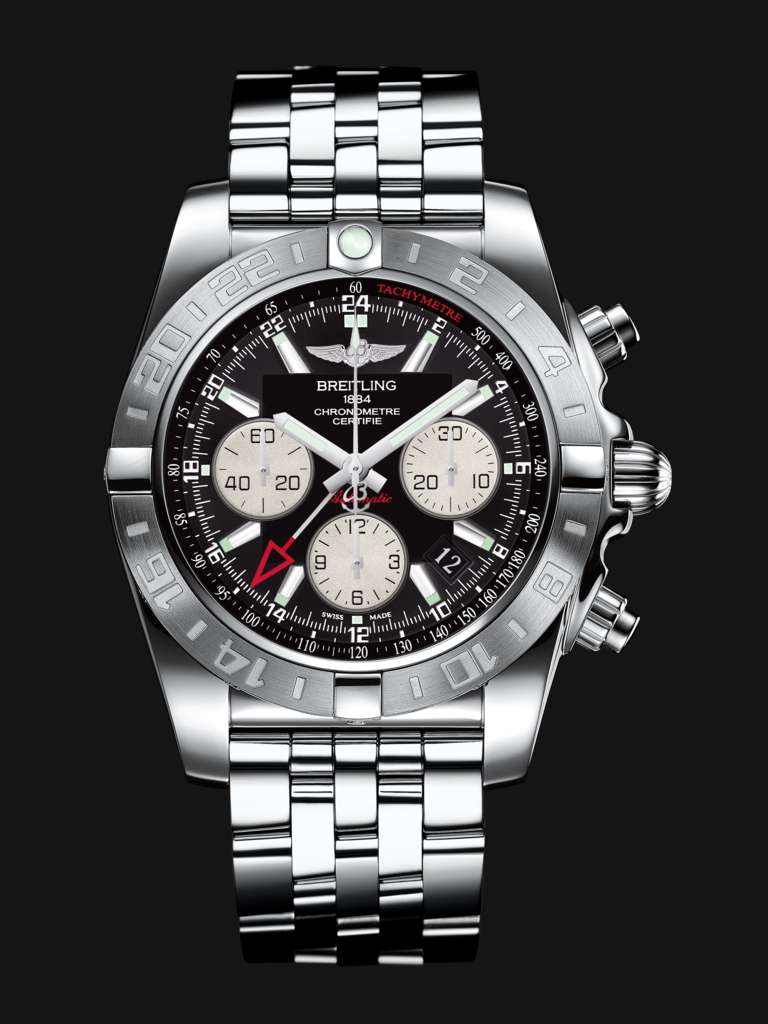 The breitling Galaxy Cockpit Chronometer black dial with box