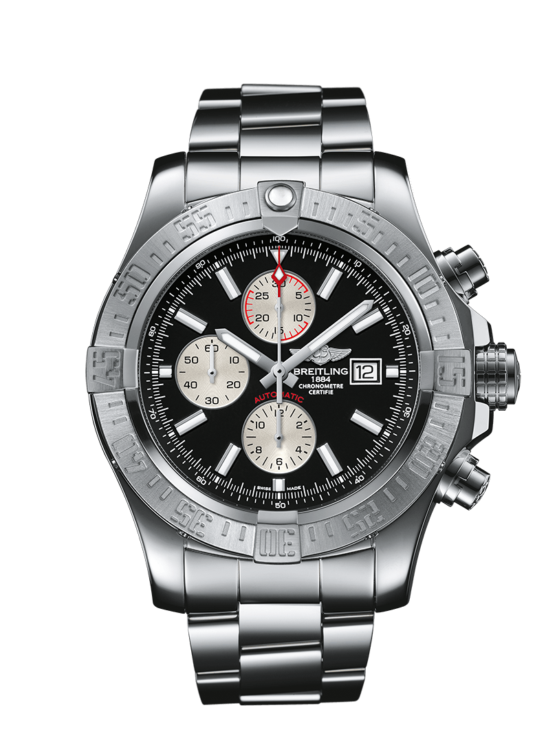 breitling Timing Pony 44 mm Automatic Black Dial Steel Bracelet - Year: 2020