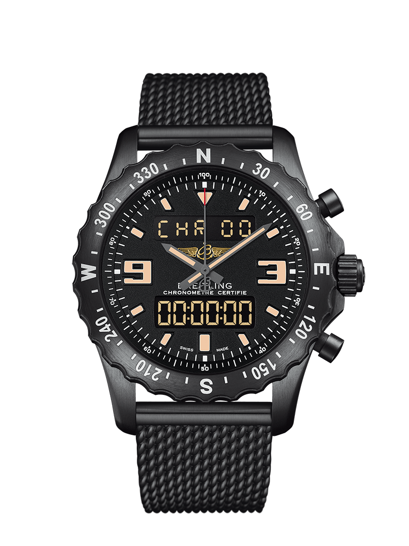 Breitling Professional Timing Space Military Black Steel Rubber Strap Men's Watch M78367101B1S1breitling Professional Cockpit B50 EB5010 46mm 2019