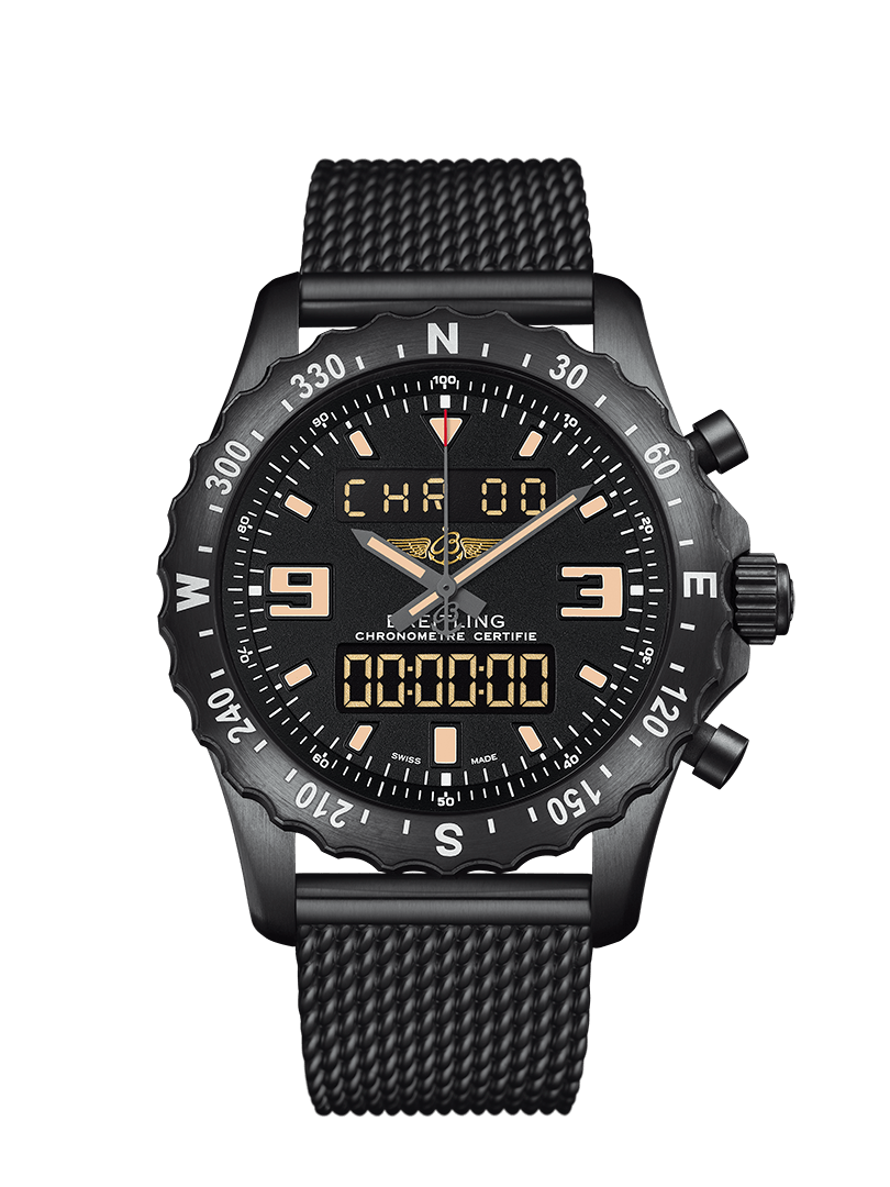 Breitling Blackbird Limited Edition M44359breitling Blackbird Co., Ltd., black leather on black dial steel