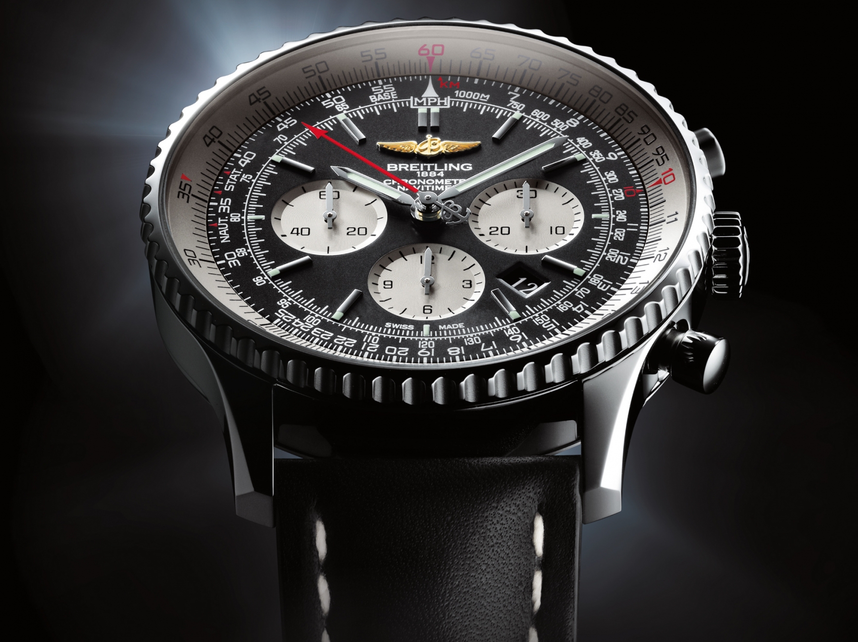 Breitling Navitimer Extra Long Leather Strap Replica