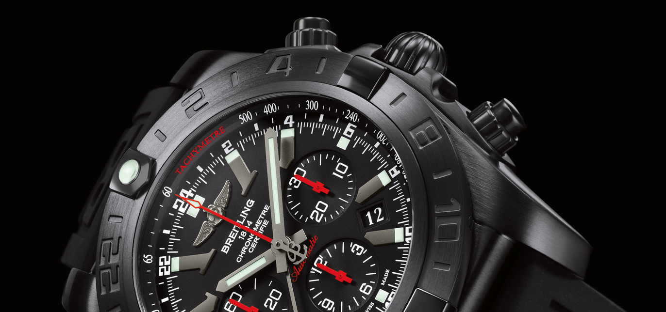 breitling Flyover X74320 Brightlett - Black 45mm Watch Menswear