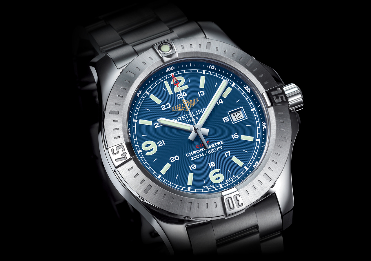 breitling Super Ocean Auto 44 Automatic Self-Air Chronograph, Date, Hour, Minute, Second Man look A17367D71B1A1