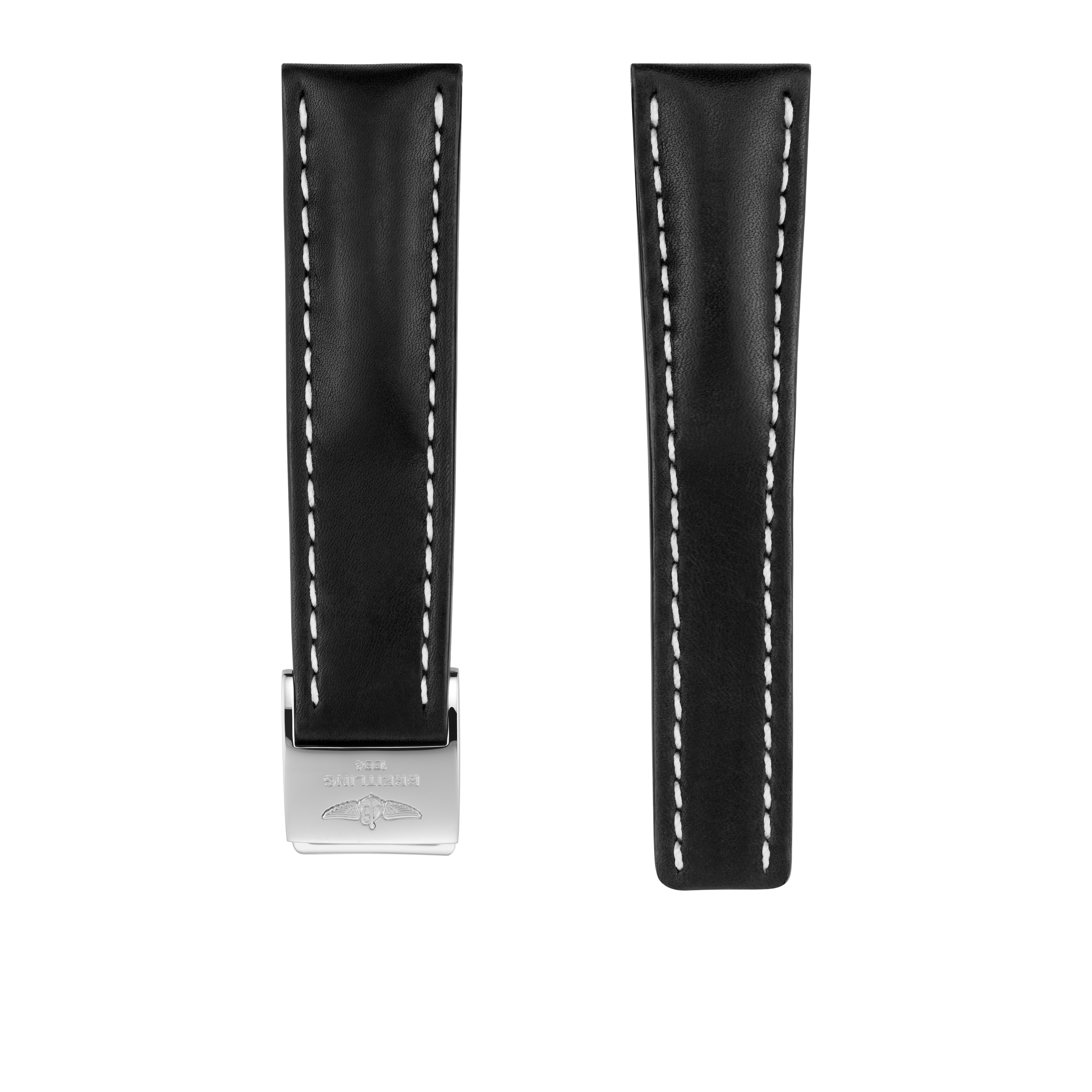 Black novo nappa calfskin leather strap