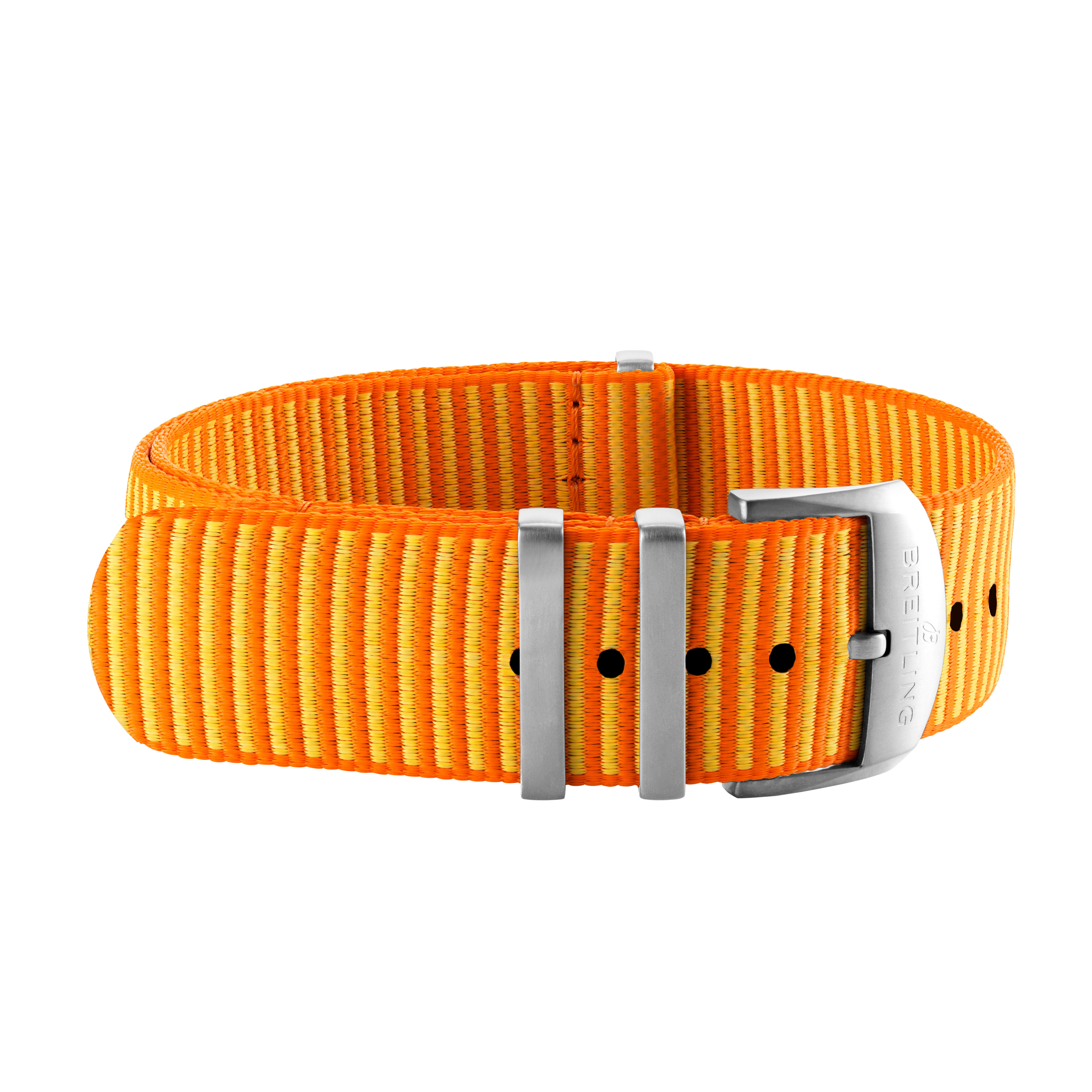 Bracelet une pièce Outerknown en fil ECONYL® orange (avec passants en acier inoxydable) - 22 mm