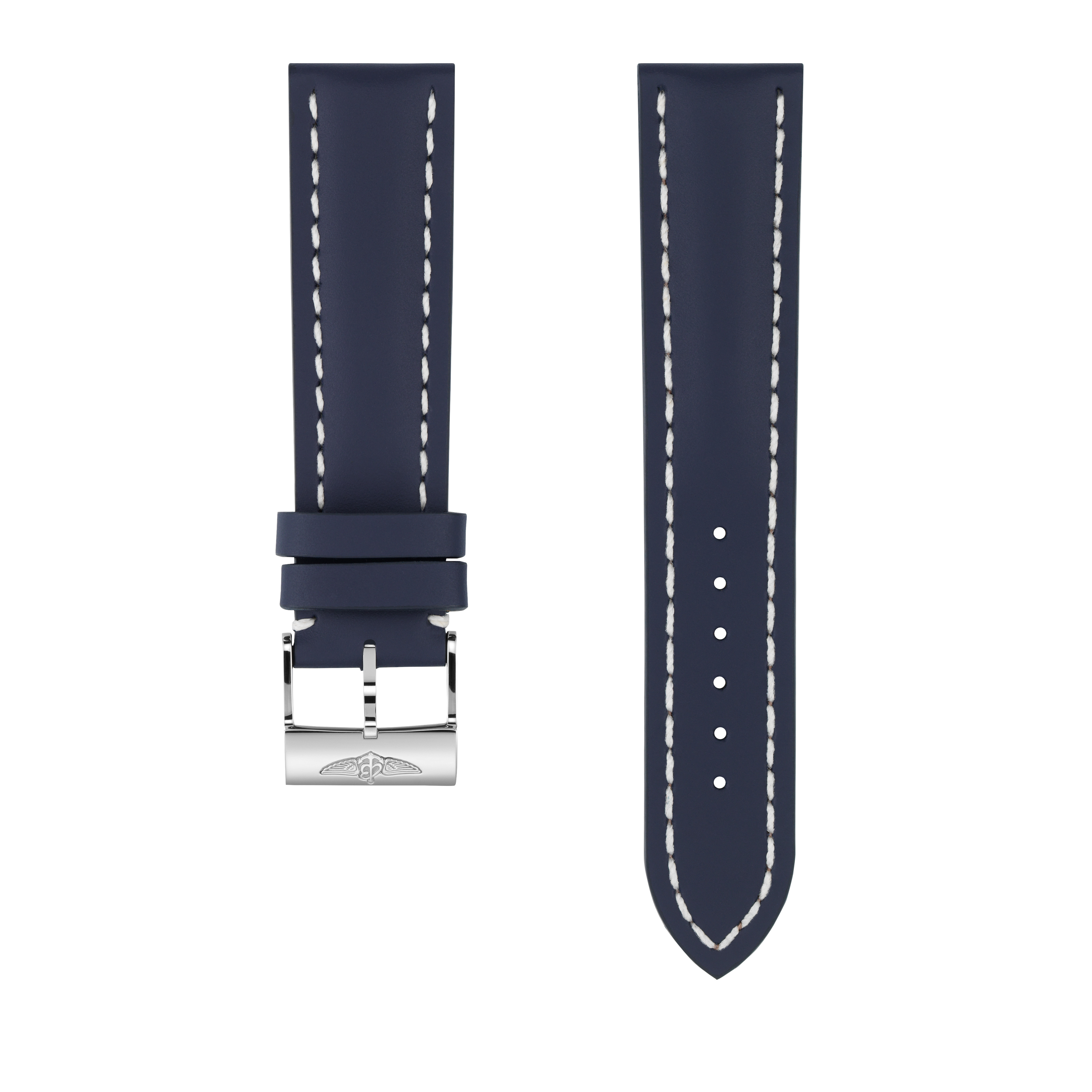 Blue calfskin leather strap