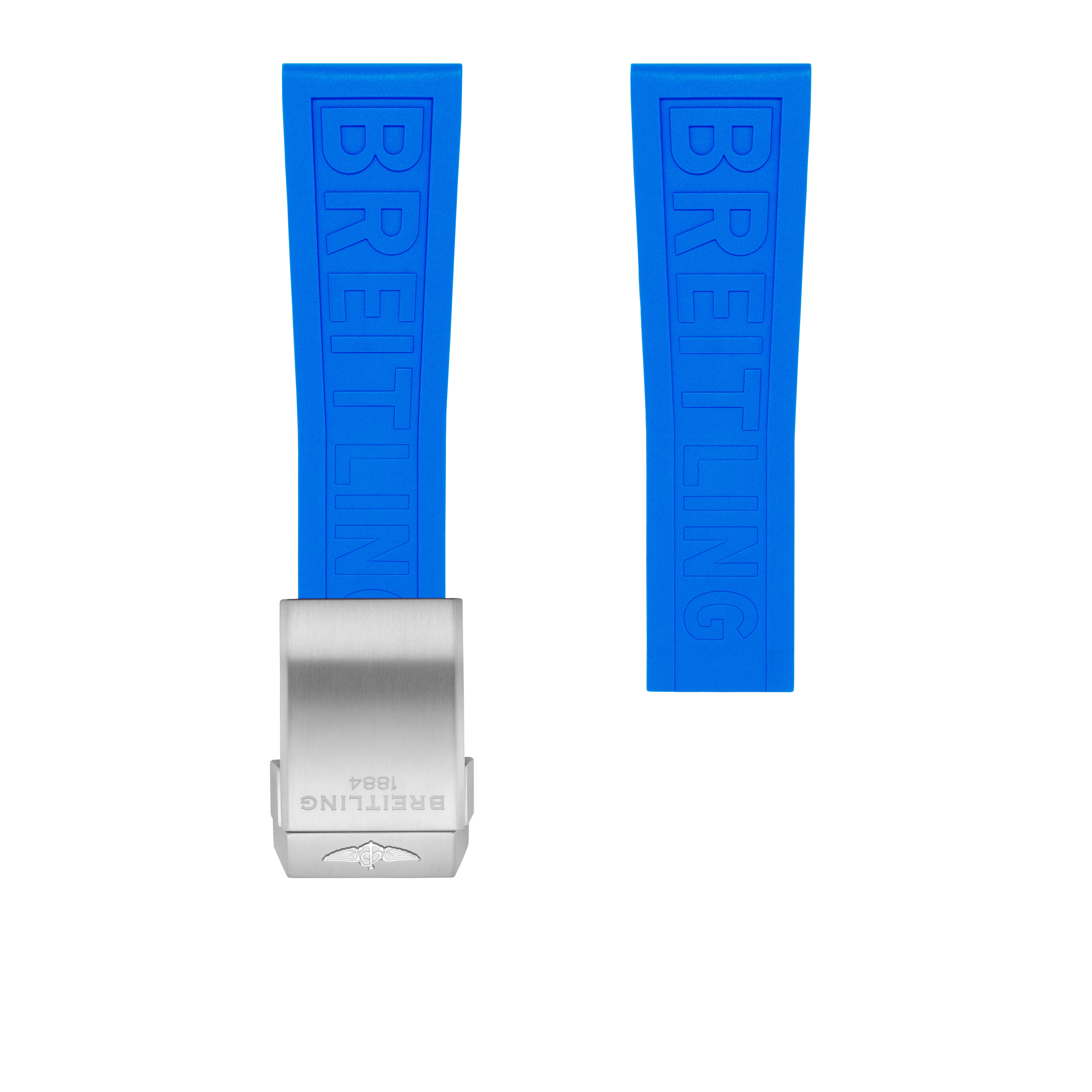 Bracelet en caoutchouc TwinPro bleu - 24 mm