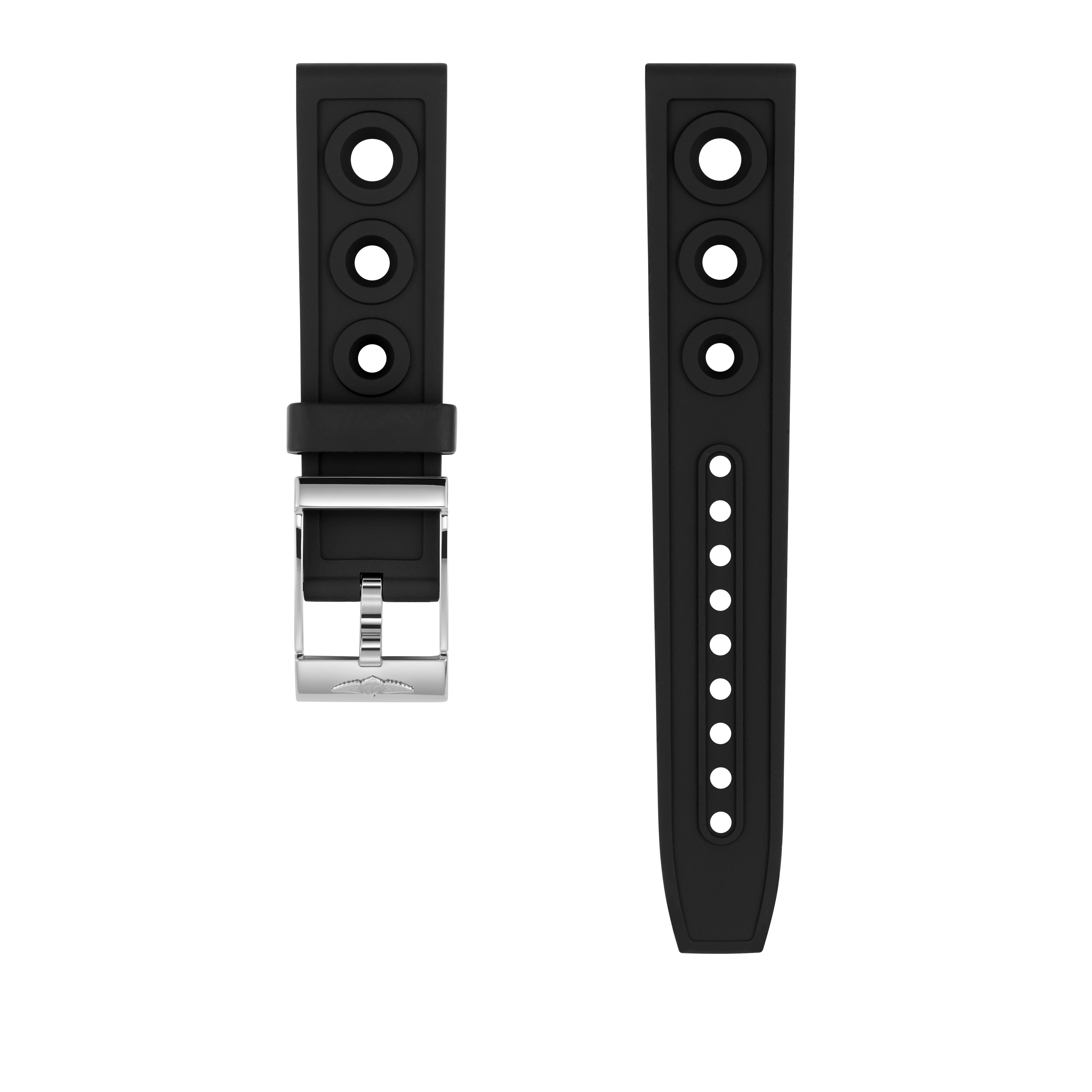 Black Ocean Racer rubber strap - 20 mm