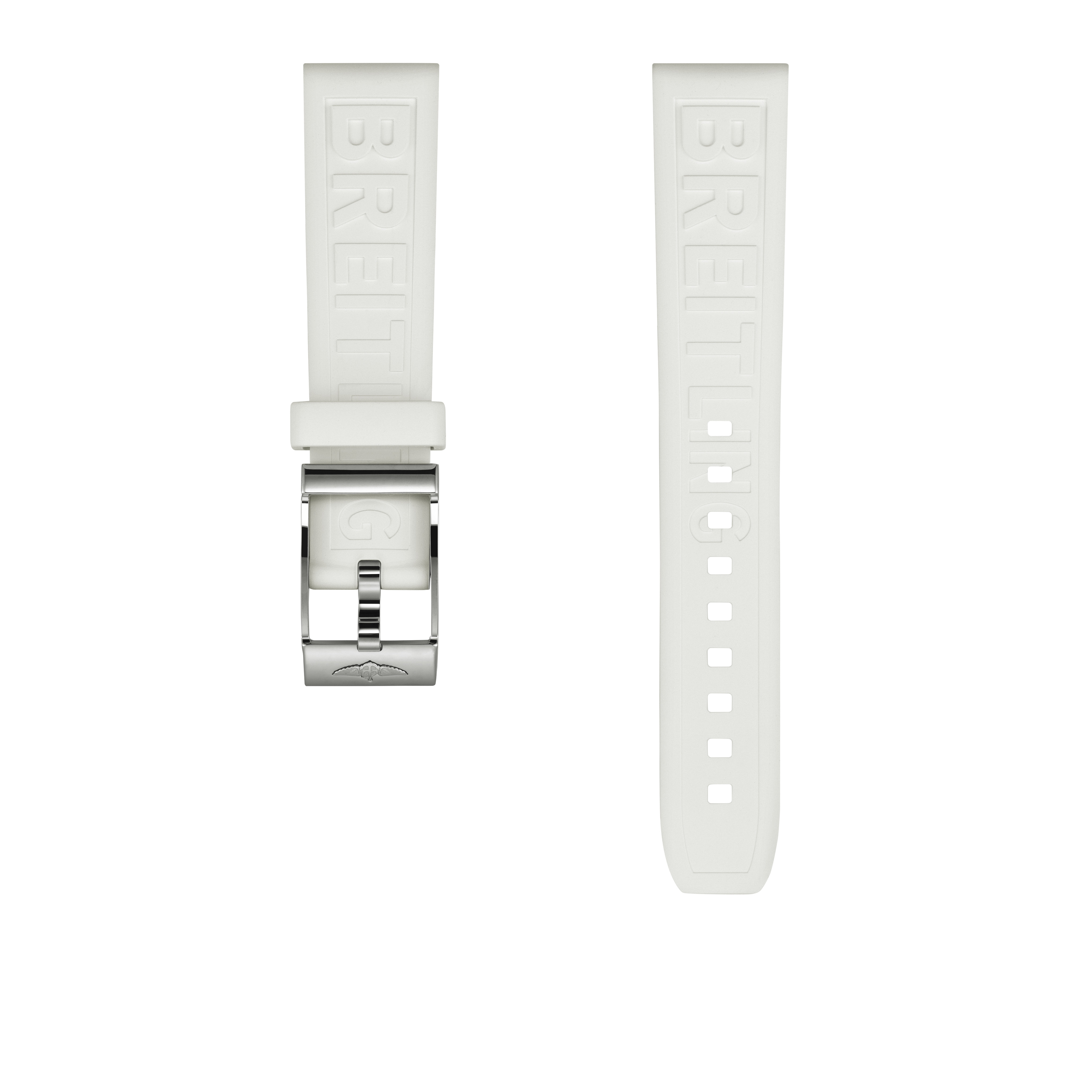 Bracelete de borracha Diver Pro branca - 18 mm