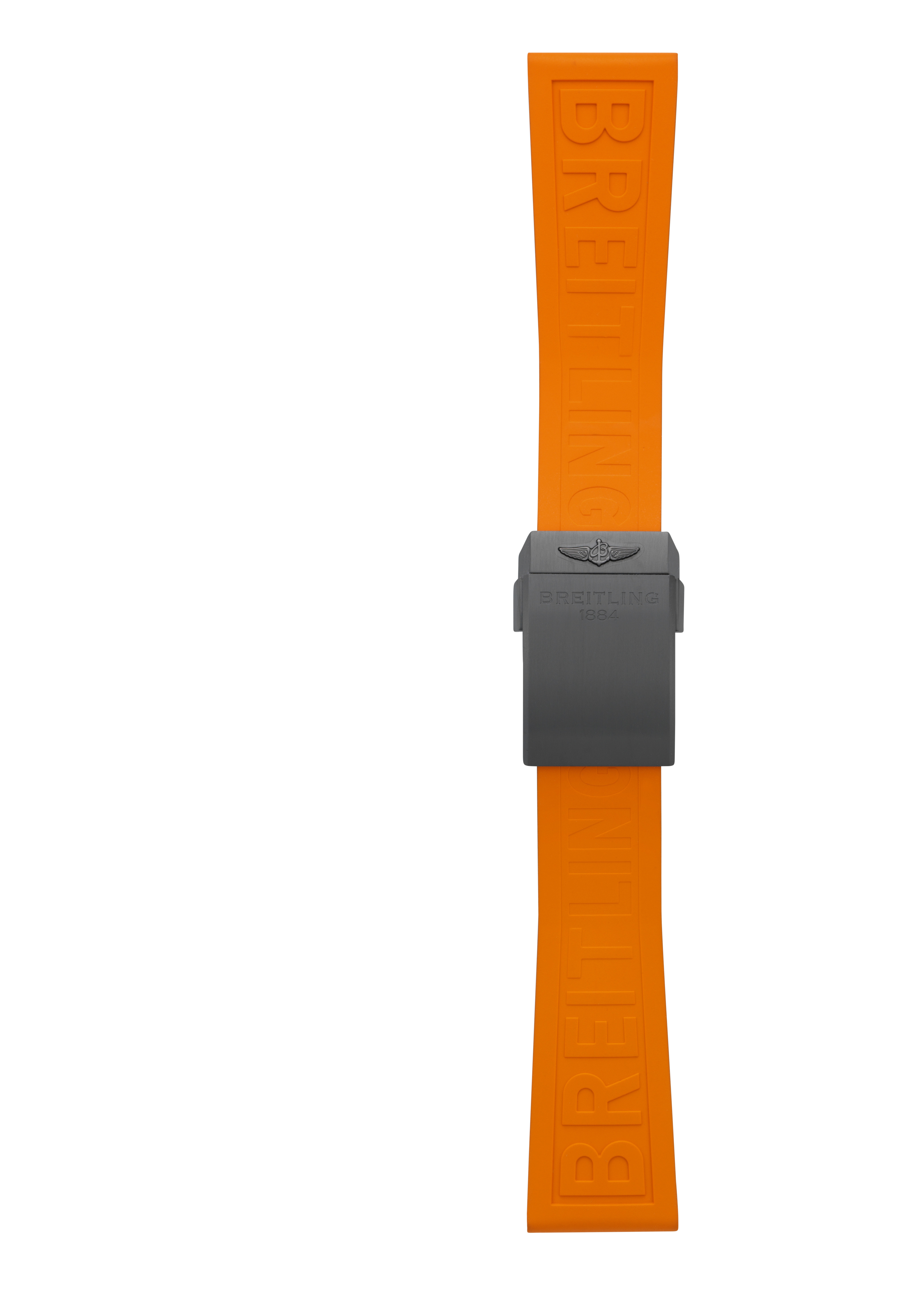 Orange Twinpro rubber strap - 24 mm