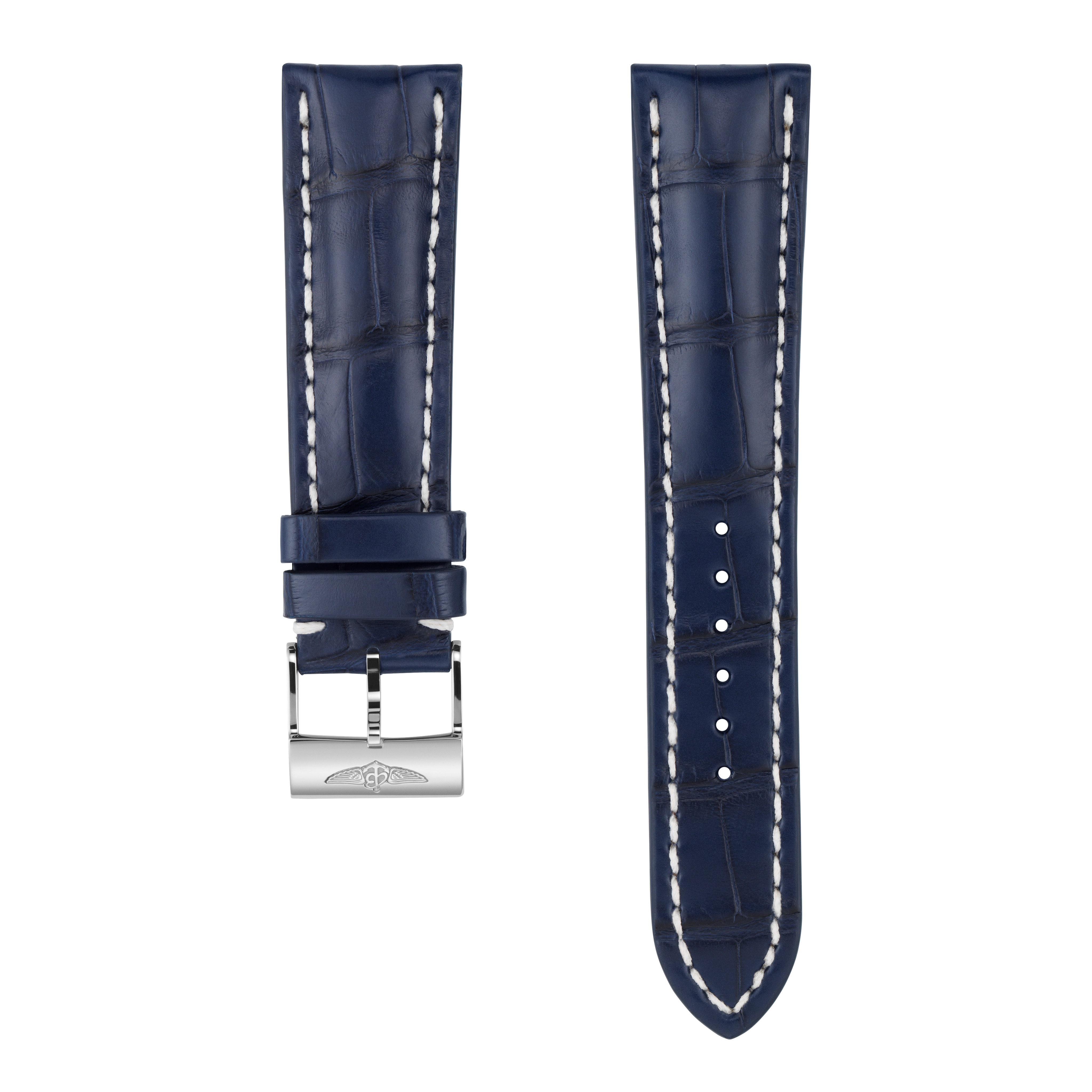 Blue alligator leather strap