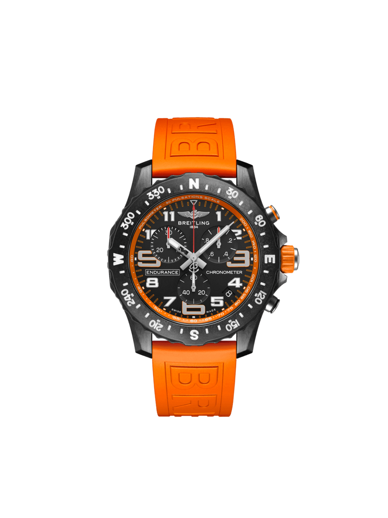 breitling Ultra Ocean Auto 36 Medium Orange Dial Lady Watch A17316D71O1A1