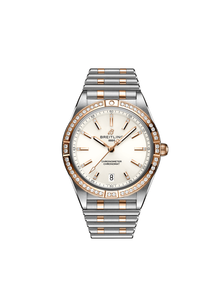Chronomat Automatic 36 - Edelstahl und 18-karätiges Rotgold (edelsteinbesetzt) - Weiss