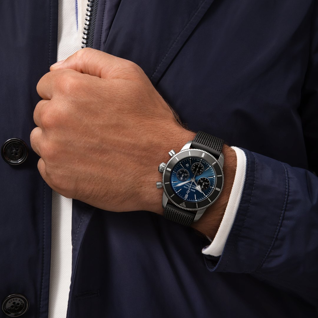 Superocean Heritage B01 Chronograph 44 Stainless steel - Blue ...
