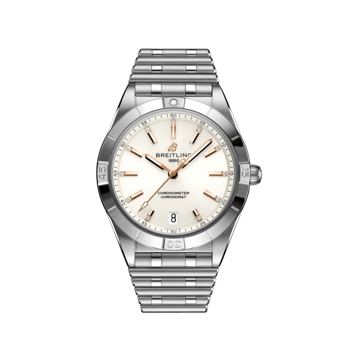 Chronomat Automatic 36, Edelstahl - Weiss
Stylish und doch elegant – die Chronomat Automatic 36 mit modernem Retro-Touch ist eine vielseitige, sportlich-schicke Uhr für jeden Anlass.